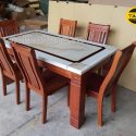 Bộ Bàn Ăn 6 Ghế Gỗ Sồi Đẹp Hiện Đại BA38