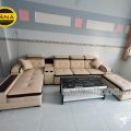 Sofa Tay Lượn Da Hàn Quốc Cao Cấp N60 Cho Phòng Khách Hiện Đại