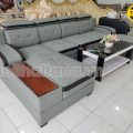 Sofa Tay Lượn Da Hàn Quốc Cao Cấp N60 Cho Phòng Khách Hiện Đại