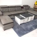 Sofa Tay Lượn Da Hàn Quốc Cao Cấp N60 Cho Phòng Khách Hiện Đại