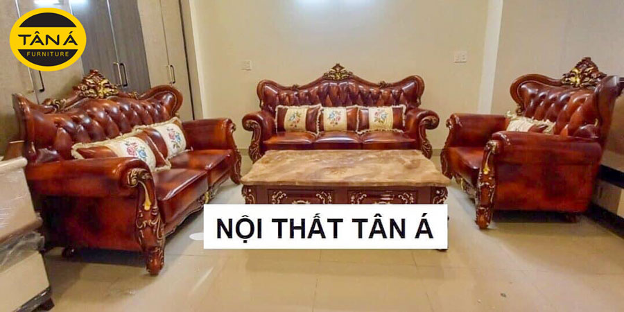 Sofa da cao cấp tân cổ điển TA-M1708-N