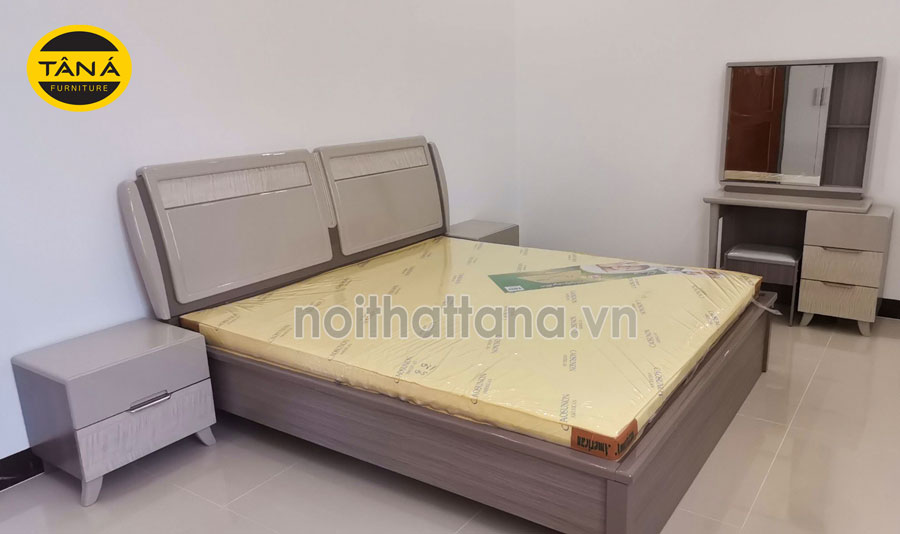 Mẫu giường ngủ gỗ mdf nhập khẩu đài loan TA-2015