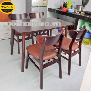 Bộ Bàn Ăn 4 Ghế Gỗ Giá Rẻ BA04