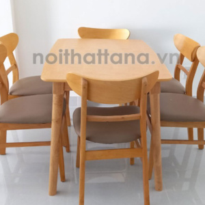 Bộ bàn ăn mango 4 ghế giá rẻ