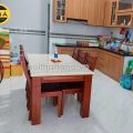 Bộ Bàn Ăn Mặt Đá Khung Gỗ 6 Ghế Hiện Đại BA39 Nhập Khẩu