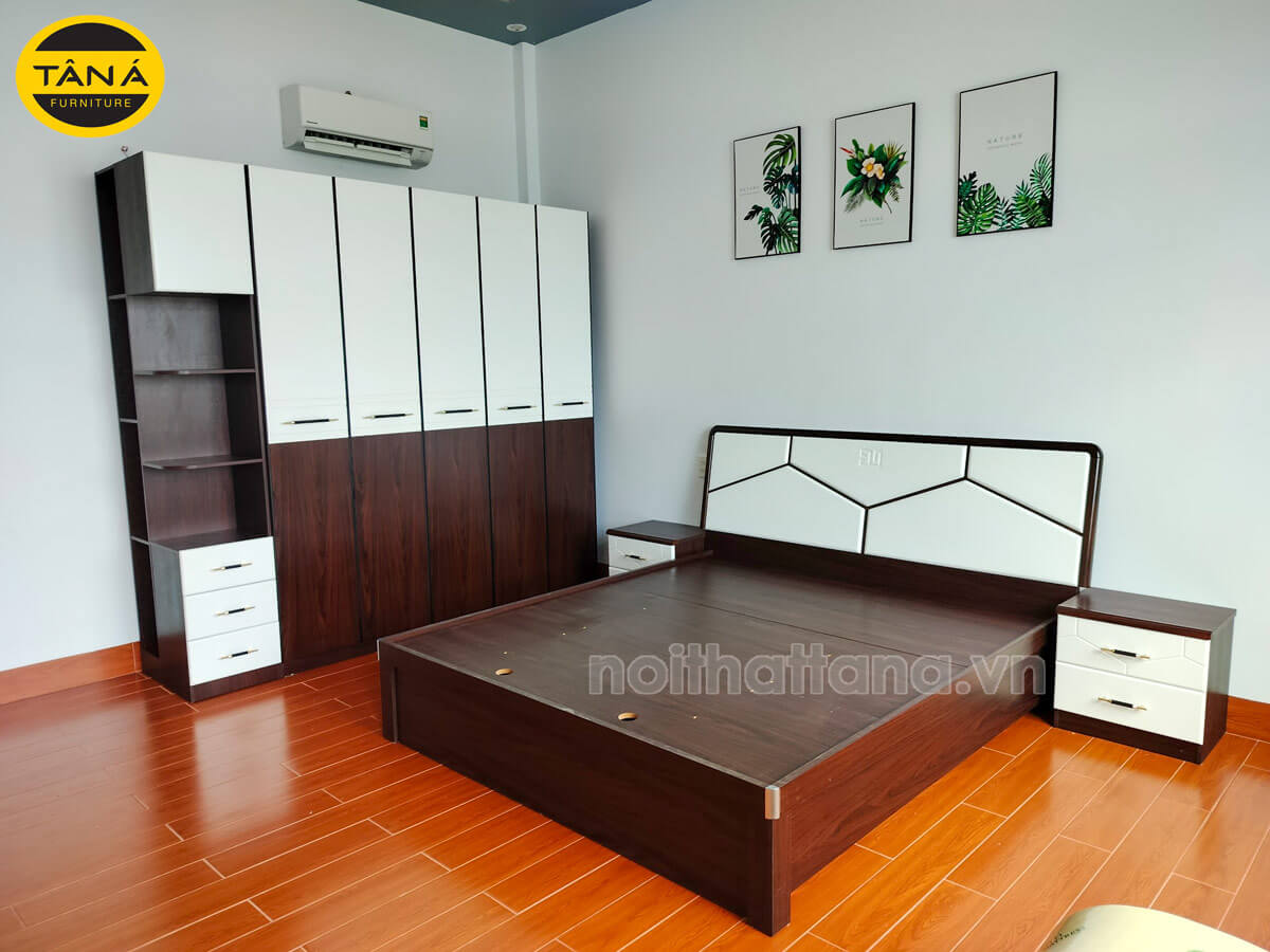 Mẫu giường ngủ gỗ hiện đại giá rẻ