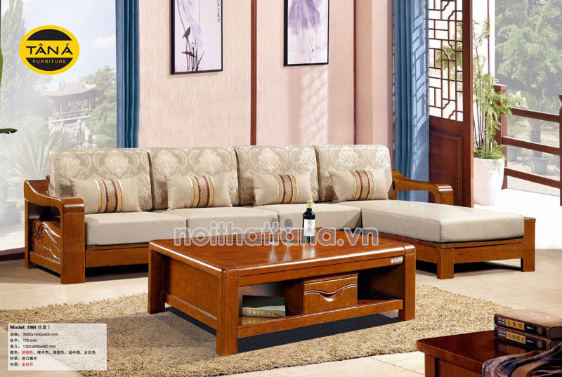 Ghế sofa gỗ bọc nệm nhập khẩu