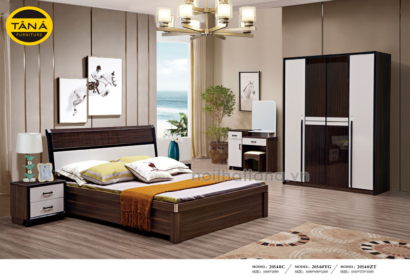 Kích thước giường ngủ 1m6mx2m giá rẻ gỗ công nghiệp mdf