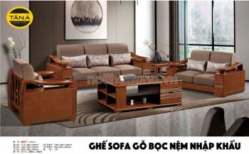 Ghế sofa gỗ sồi bọc nệm vải giá rẻ nhập khẩu đài loan