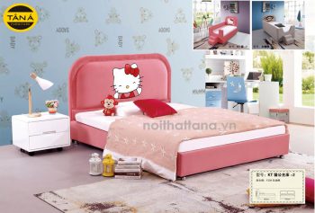 Bộ giường ngủ màu hồng cho bé gái