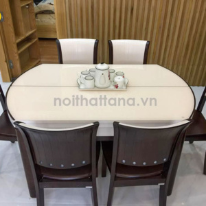 Bộ bàn ăn 6 ghế gấp gọn