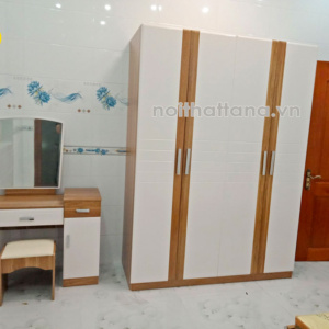 Tủ quần áo 4 cánh nhỏ gọn hiện đại nhập khẩu đài loan