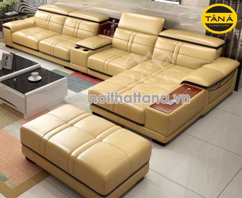 Mẫu ghế sofa màu kem vàng nhạt 