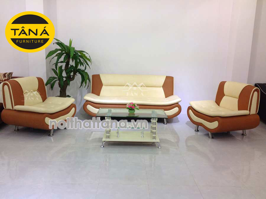 Ghế sofa màu vàng nâu cho văn phòng hiện đại