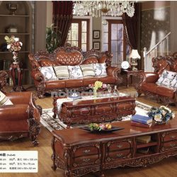 Sofa Tân Cổ Điển Da Bò Cao Cấp Nhập Khẩu TA-6006