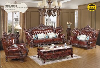 Sofa Tân Cổ Điển Da Bò Cao Cấp Nhập Khẩu TA-6018
