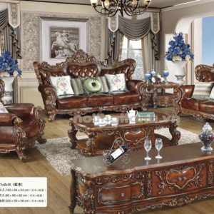 Sofa Da Bò Tiếp Xúc Tân Cổ Điển Nhập Khẩu TA-6053