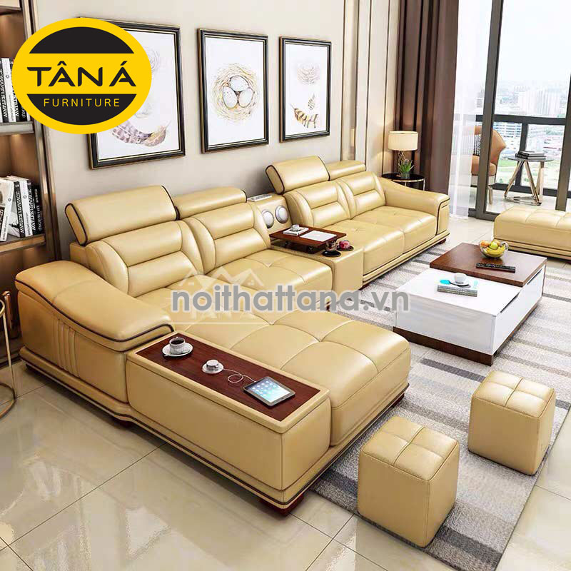 Ghế sofa màu vàng góc chữ l đẹp