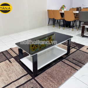 Bàn trà sofa H3 mặt kính đẹp hiện đại BT02
