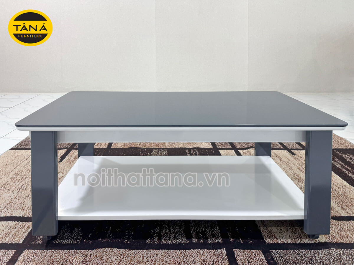 Bàn trà sofa H3 mặt kính đẹp hiện đại BT02