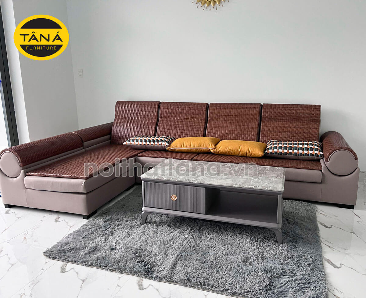Ghế sofa gỗ sồi bọc da cao cấp nhập khẩu Malaysia