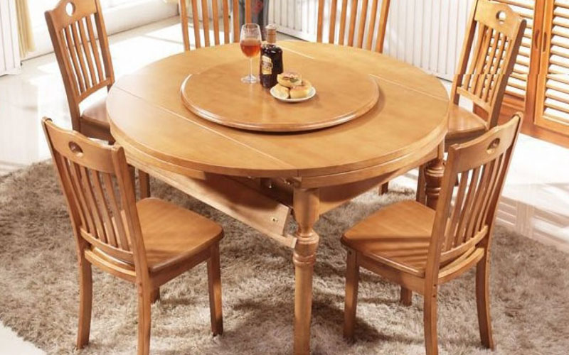 Bộ bàn ăn gỗ tròn giá rẻ