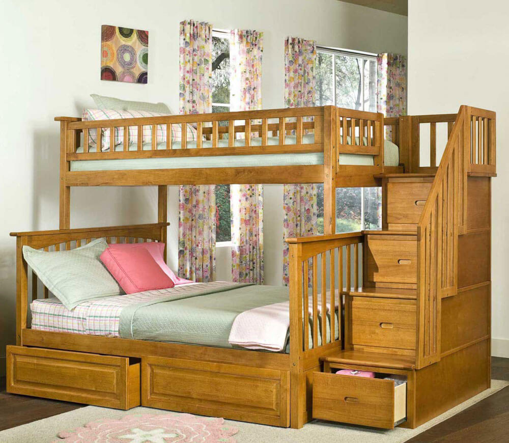 Mua giường 2 tầng trẻ em gỗ tự nhiên cho bé
