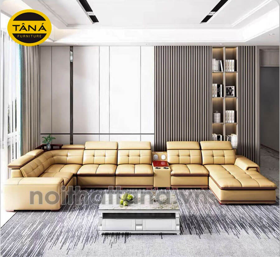 Sofa da Hàn Quốc màu vàng