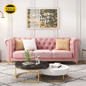 ghế sofa băng màu hồng