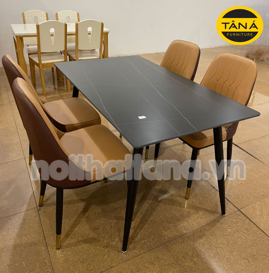 Bộ bàn ăn hiện đại 4 ghế bọc đệm giá rẻ đồng nai BA101