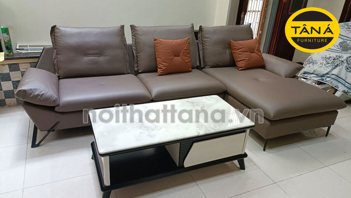 Ghế sofa da chân sắt tĩnh điện nhập khẩu