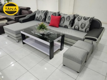 Sofa Vải Bố Góc L Cho Chung Cư Nhỏ Gọn T01