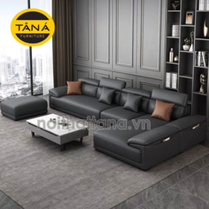 Sofa Da Góc Chữ L Đẹp Hiện Đại T44 Kiểu Dáng Sang Trạng