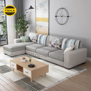 Sofa vải bố góc L hiện đại T45