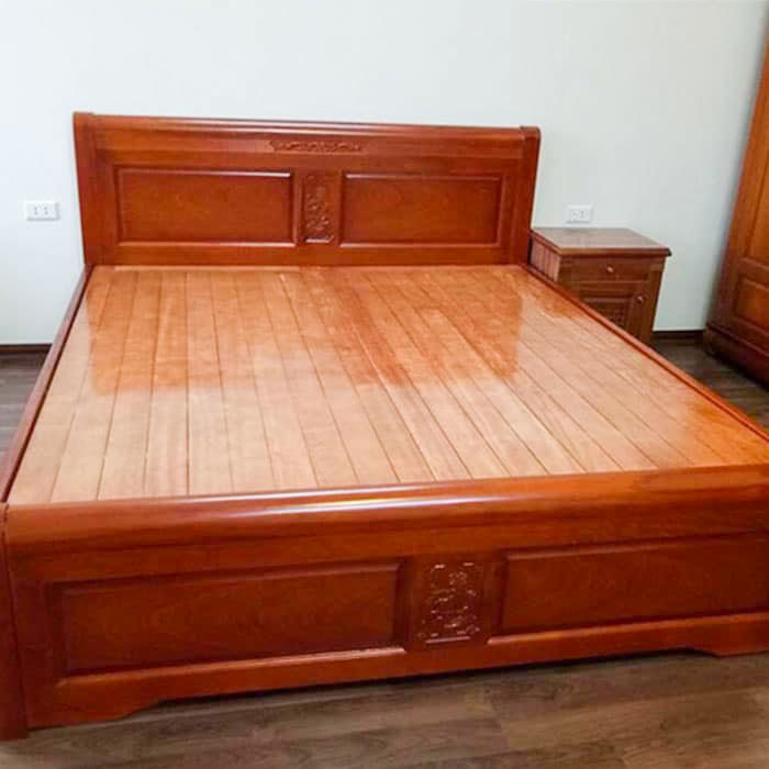 giường gỗ xoan đào rộng 1m2