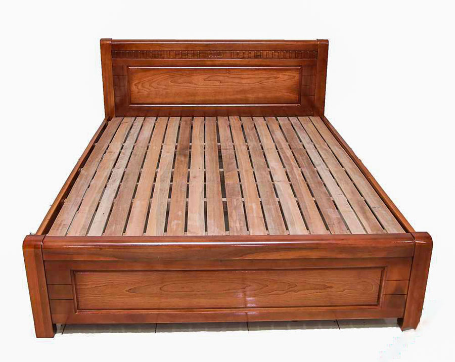Giường nan gỗ xoan đào giá rẻ