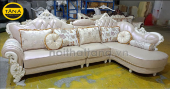 Sofa Da Góc L Cao Cấp Tân Cổ Điển TA-L2022