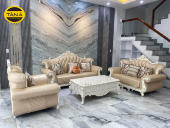 Sofa Da 123 Tân Cổ Điển Cao Cấp TA-MT111