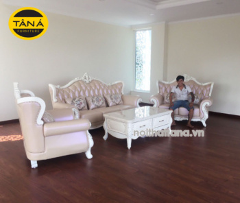 Sofa Da 123 Tân Cổ Điển Cao Cấp TA-MT112