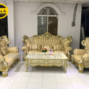 Sofa 123 Da Bò Tiếp Xúc Tân Cổ Điển Cao Cấp TA-MT117