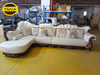 Sofa Da Góc L Tân Cổ Điển Cao Cấp TA-L002