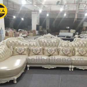 Sofa Da Góc L Tân Cổ Điển Cao Cấp TA-L004