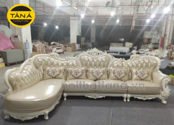 Sofa Da Góc L Tân Cổ Điển Cao Cấp TA-L004