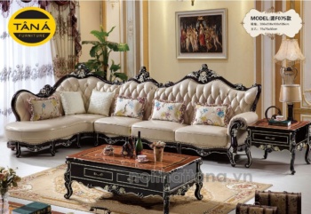 Sofa Da Bò Tiếp Xúc Tân Cổ Điển Nhập Khẩu TA-F075
