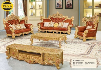 Sofa Da Bò Tiếp Xúc Tân Cổ Điển Nhập Khẩu TA-M100