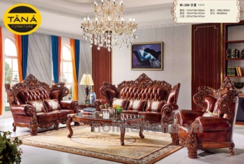 Sofa Da Bò Tiếp Xúc Tân Cổ Điển Nhập Khẩu TA-M28-1