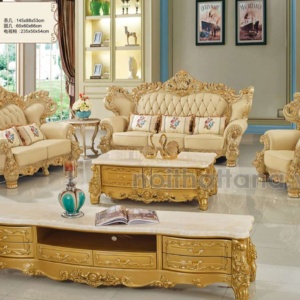 Sofa Da Bò Tiếp Xúc Tân Cổ Điển Nhập Khẩu TA-M28