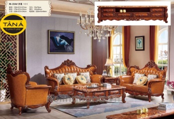 Sofa Da Bò Tiếp Xúc Tân Cổ Điển Nhập Khẩu TA-M33A