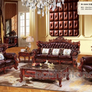 Sofa Da Bò Tiếp Xúc Tân Cổ Điển Nhập Khẩu TA-M56A