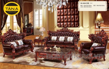 Sofa Da Bò Tiếp Xúc Tân Cổ Điển Nhập Khẩu TA-M56A